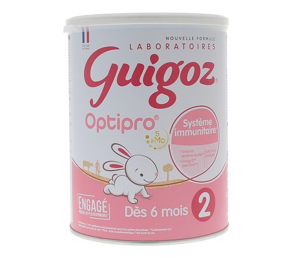 Guigoz optipro lait 2ème âge dès 6 mois - pot de 780 g