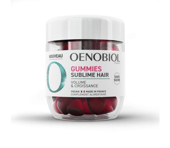 Gummies Sublime Hair cheveux volume & croissance Oenobiol - pot de 60 gummies - image 1