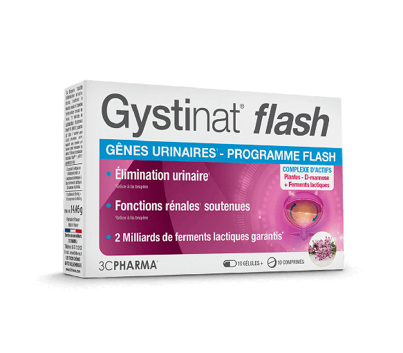 Gystinat Flash 3C Pharma - boîte de 10 gélules + 10 comprimés