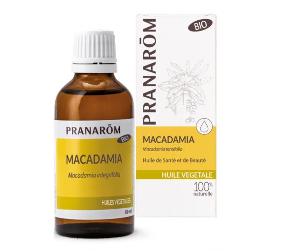 Huile végétale BIO Macadamia Pranarôm - flacon de 50 ml