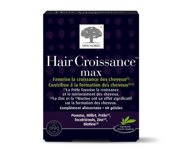 Hair Croissance max New Nordic - boîte de 60 gélules - image 1