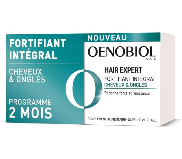 Hair expert Fortifiant intégral cheveux et ongles Oenobiol - lot de 2 boites de 60 comprimés - image 1