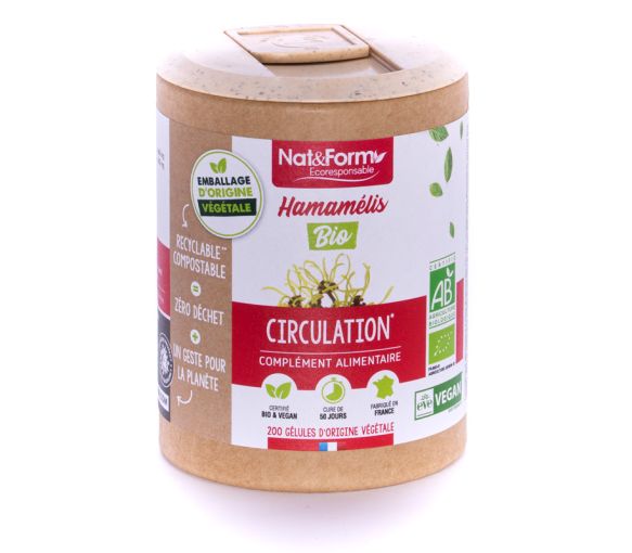 Hamamélis Bio Ecoresponsable Nat&Form - Boite de 200 gélules - image 1