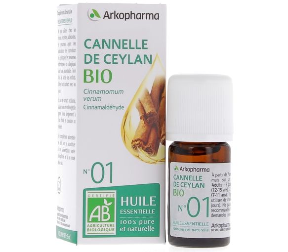Huile Essentielle Cannelle de Ceylan Bio n°01 Arkopharma - flacon de 5 ml