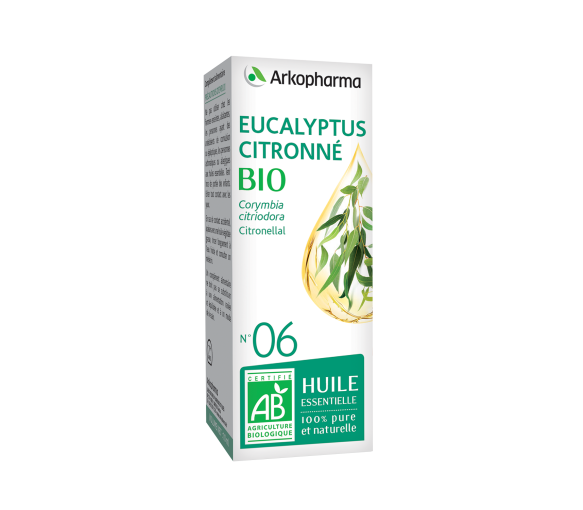 Huile essentielle Eucalyptus Citronné bio n°06 Arkopharma - flacon de 10 ml