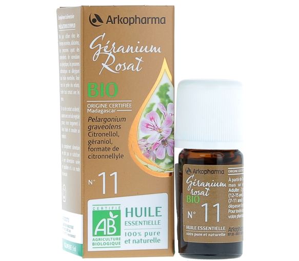 Huile Essentielle Géranium Rosat Bio n°11 Arkopharma - flacon de 5 ml