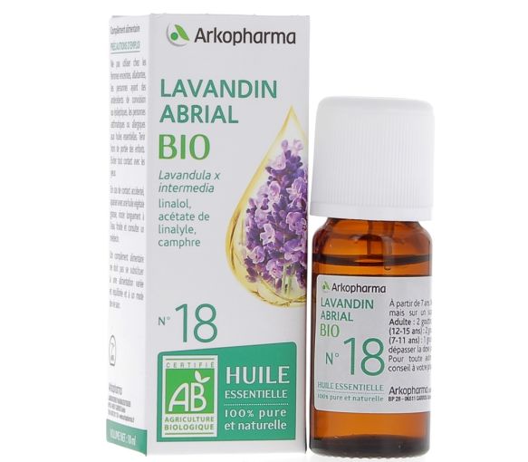 Huile Essentielle Lavandin Abrial Bio n°18 Arkopharma - flacon de 10 ml