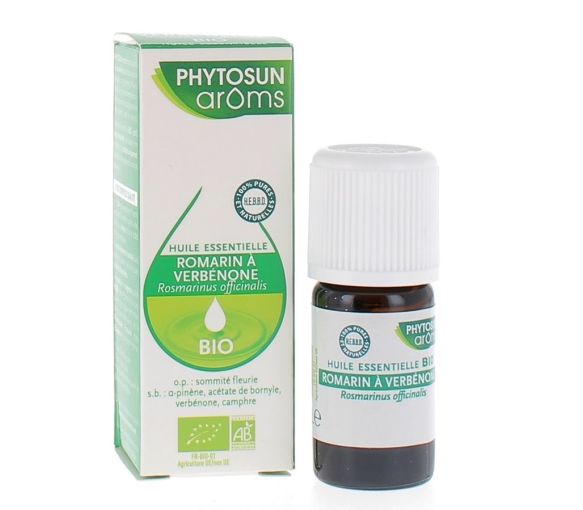 Huile Essentielle Romarin à Verbénone bio Phytosun Arôms - flacon de 5 ml