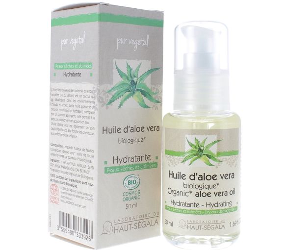 Huile d'Aloe Vera Bio Hydratante Laboratoire Haut-Ségala - flacon de 50 ml