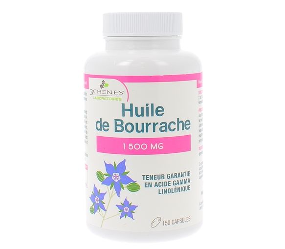 Huile de Bourrache Capital Jeunesse Les 3 Chênes - boîte de 150 capsules