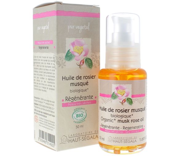 Huile de rosier musqué bio régénérante Laboratoire Haut-Ségala - flacon de 50 ml