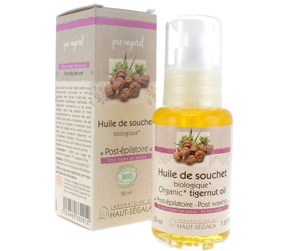 Huile de souchet bio post-épilatoire Laboratoire Haut-Ségala - flacon de 50 ml