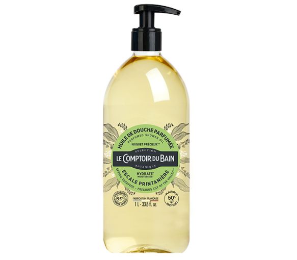 Huile de douche parfumée Escale Printanière Le Comptoir du Bain - flacon-pompe de 1 L - image 1