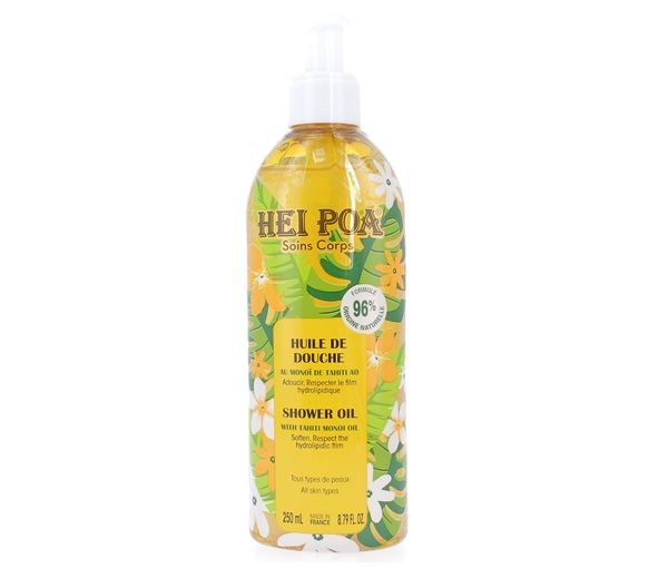 Huile de douche Monoï Hei Poa - flacon pompe de 250 ml