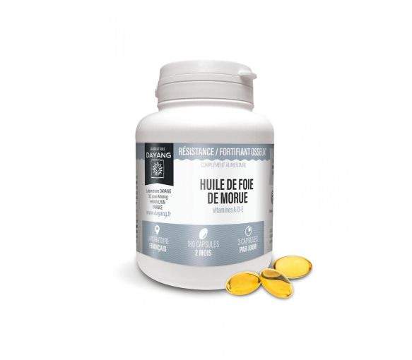 Huile de foie de morue Dayang - boîte de 180 capsules