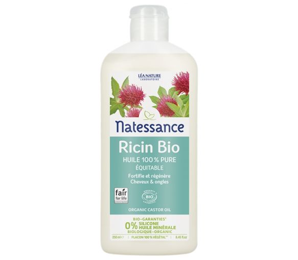Huile de ricin bio Natessance - flacon de 250ml