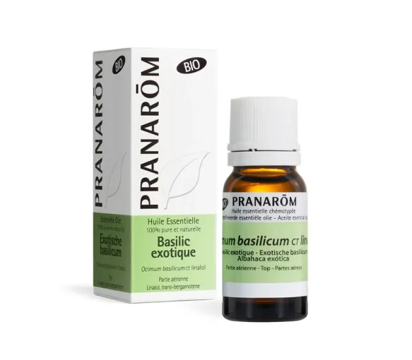 Huile essentielle Basilic exotique CT linalol bio Pranarom - flacon de 10ml