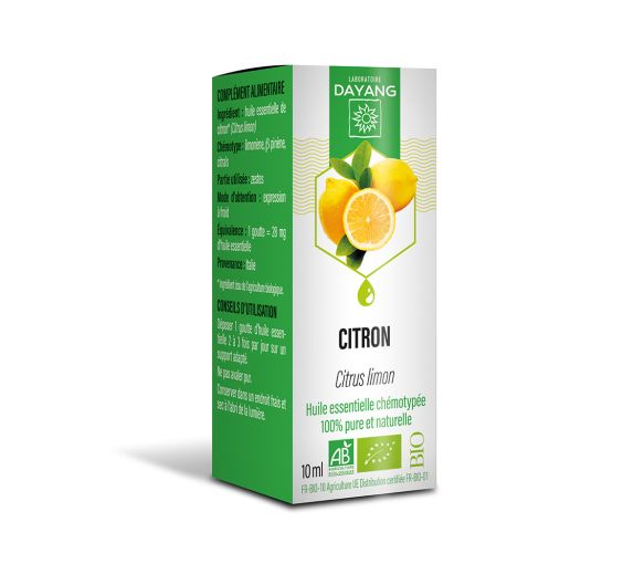 Huile essentielle Citron Bio Dayang - Flacon de 10ml