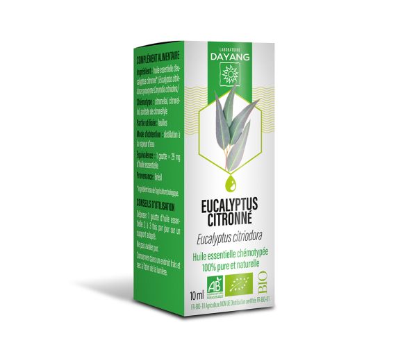 Huile essentielle Eucalyptus citronné bio Dayang - flacon de 10ml