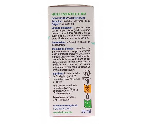 Huile essentielle Eucalyptus globuleux bio Ladrôme - image 1
