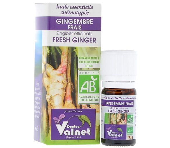 Huile essentielle Gingembre frais Bio Dr Valnet - flacon de 5 ml