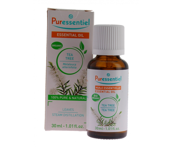 Huile essentielle Tea Tree bio Puressentiel - flacon compte-goutte de 30 ml