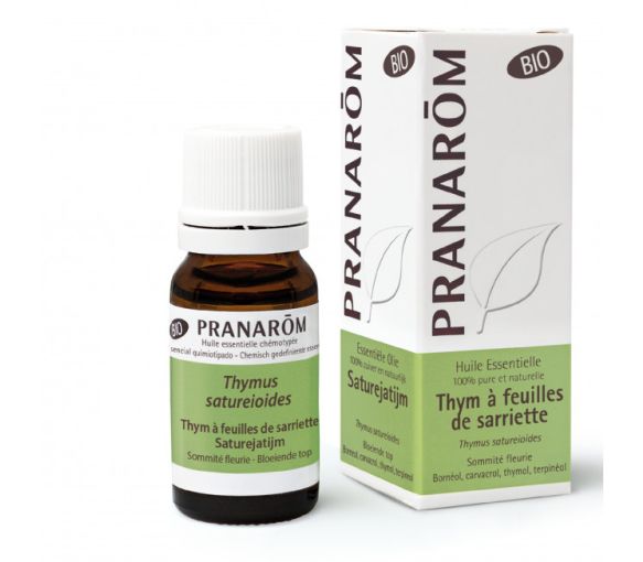 Huile essentielle Thym à feuilles de sarriette bio Pranarôm - flacon de 10 ml