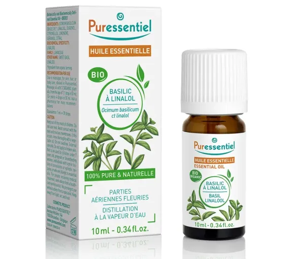 Huile essentielle basilic bio Puressentiel - flacon de 10ml