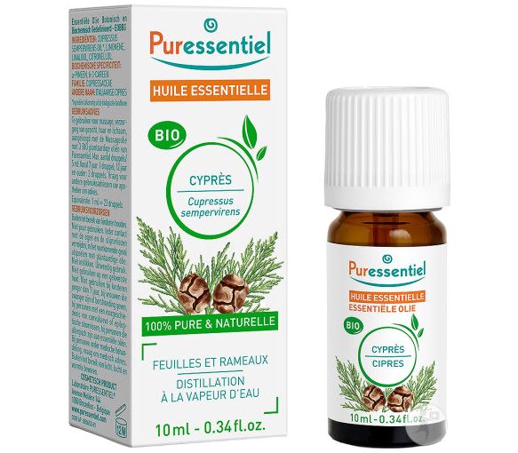 Huile essentielle bio Cyprès Puressentiel - flacon de 10 ml