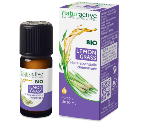 Huile essentielle bio Lemon Grass Naturactive - flacon de 10 ml