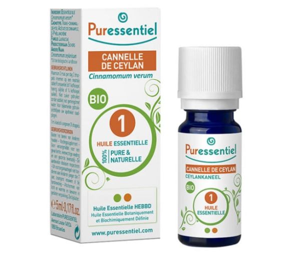 Huile essentielle bio cannelle de ceylan Puressentiel - flacon de 5 ml