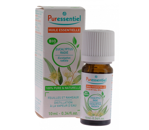 Huile essentielle bio eucalyptus radié Puressentiel - flacon de 10 ml