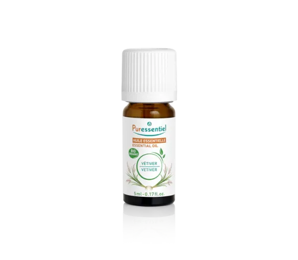Huile essentielle bio vétiver Puressentiel - flacon de 5ml