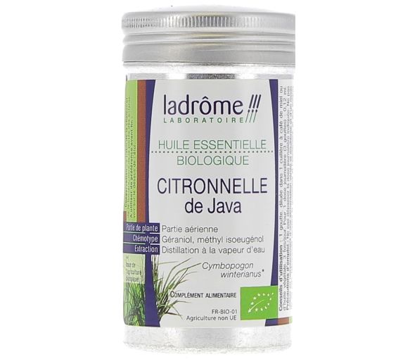 Huile essentielle citronnelle de Java Bio Ladrôme - flacon de 10 ml