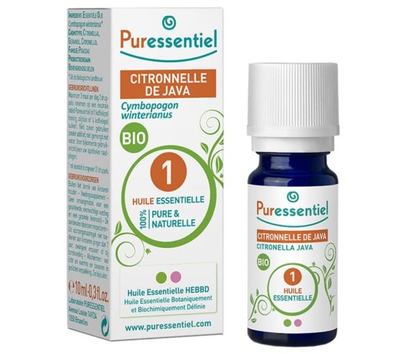 Huile essentielle citronnelle de java Puressentiel - flacon de 10 ml