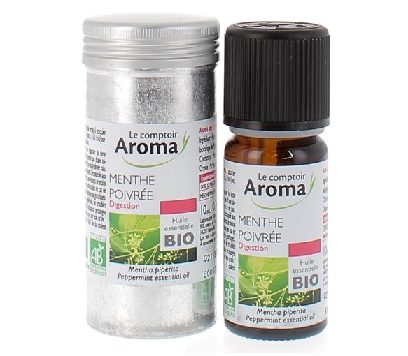 Huile essentielle de Menthe Poivrée Le Comptoir Aroma - flacon de 10 ml