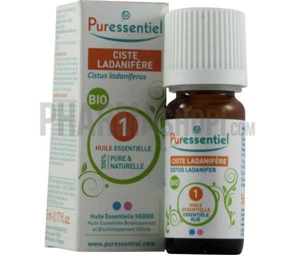 Huile essentielle de ciste Ladanifère bio Puressentiel - flacon de 5 ml