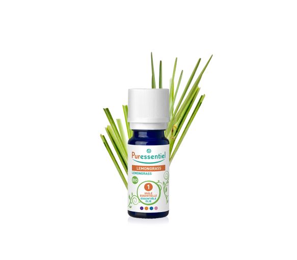Huile essentielle de Lemongrass bio Puressentiel - flacon de 10 ml