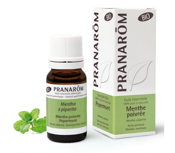 Huile essentielle de menthe poivrée bio Pranarôm - flacon de 10 ml