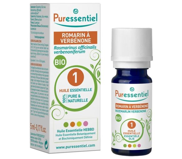 Huile essentielle de romarin à verbénone bio Puressentiel - flacon de 5 ml