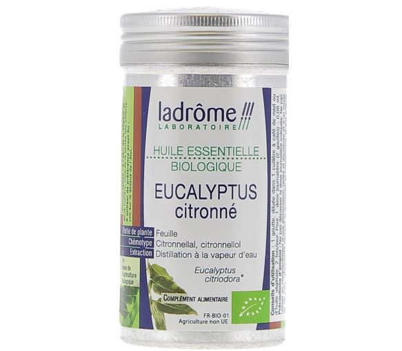 Huile essentielle eucalyptus citronné Ladrôme - flacon de 10 ml