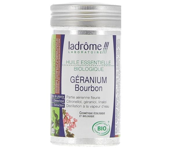 Huile essentielle géranium bourbon Bio Ladrôme - Flacon de 10 ml