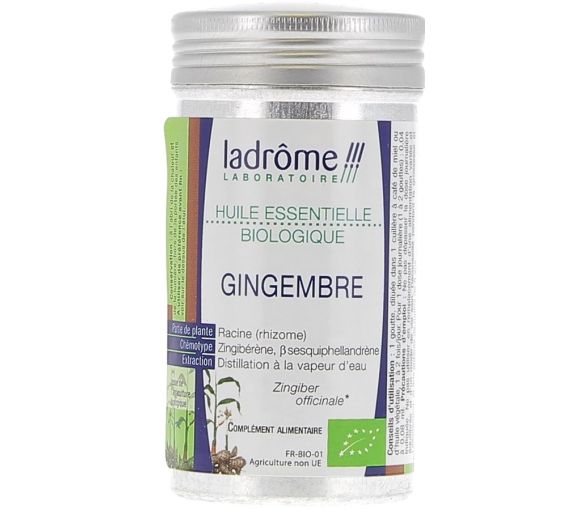Huile essentielle gingembre Bio Ladrôme - flacon de 10 ml