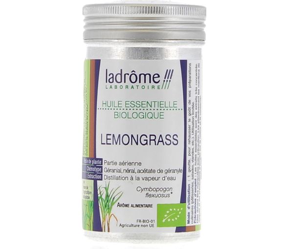 Huile essentielle lemongrass Bio Ladrôme - Flacon de 10 ml