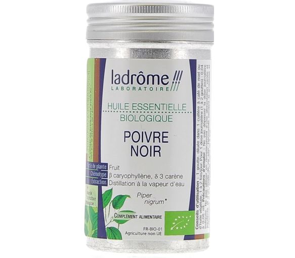 Huile essentielle poivre noir Bio Ladrôme - flacon de 10 ml