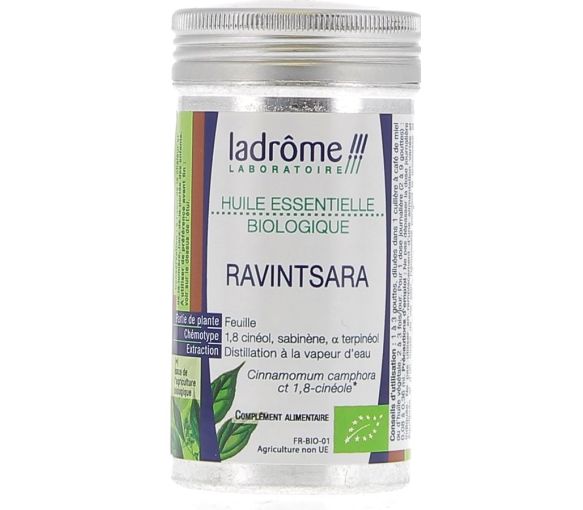 Huile essentielle ravintsara Bio Ladrôme - flacon de 10 ml
