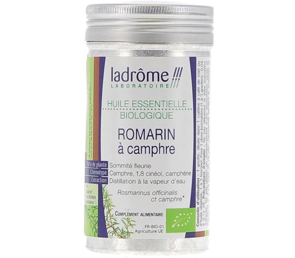 Huile essentielle romarin à camphre Bio Ladrôme - flacon de 10 ml