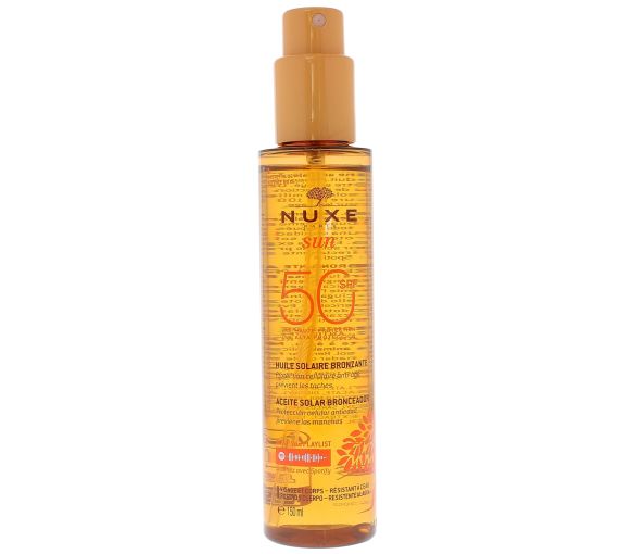 Huile solaire bronzante visage et corps SPF50 Nuxe - spray de 150 ml - image 1