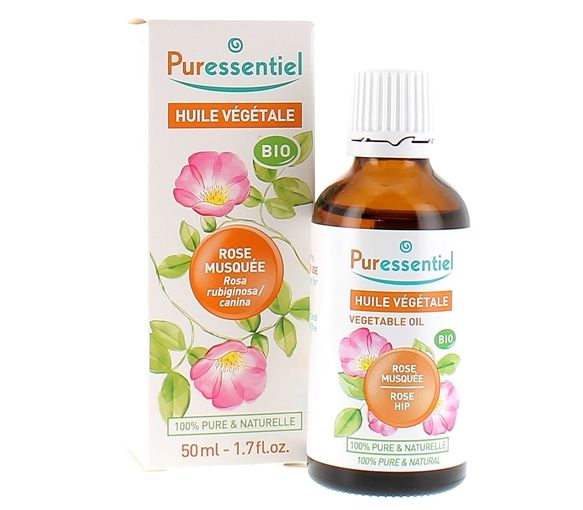 Huile végétale bio de rose musquée Puressentiel - flacon de 50 ml