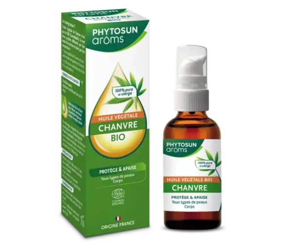 Huile végétale chanvre bio Phytosun arôms - flacon-pompe de 50ml - image 1